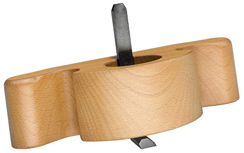 Ulmia Grundhobel (mit 3 auswechselbaren Eisen (10, 15 und 20 mm) Tischlerwerkzeug, Schreinerbedarf, für präzise Hobelarbeiten, Werkstattbedarf, Handhobel Zubehör) 500-E