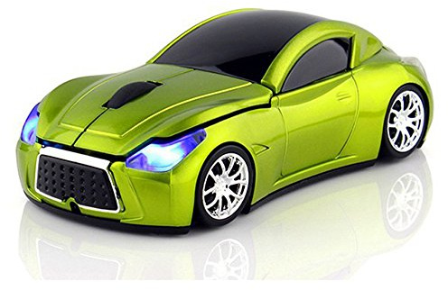 MGbeauty Sports Car Mouse Wireless Mouse Computer Mice Laptop Optical Gaming Mouse Red (Green)