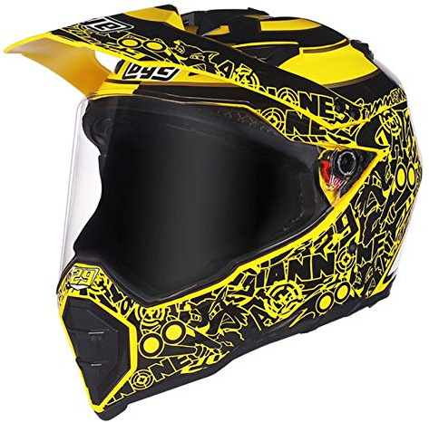 MRDEAR Casco Enduro Quad con Visera, Casco de Motocross Integral Adultos Infantil Casco Moto Cross para Motocicleta Downhill Off Road MX ATV, Ventilación Ajustable, 6 Colores,B,M