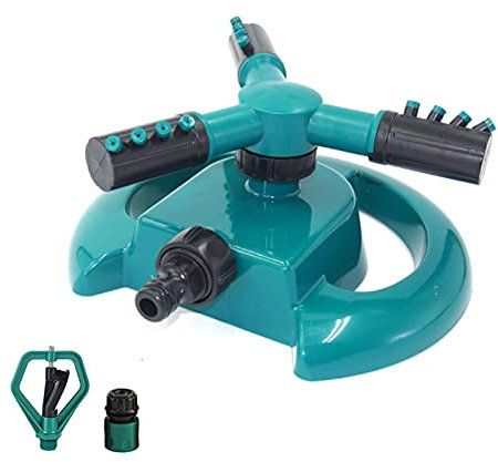 Rasensprenger, 360° Garten Sprinkler Mit 3 Arm Rotation Rasensprenger, Mit 2 Verschiedenen Düsenmodi Verstellbarer Sprinklerkopf,Bewässerung Gartensprenger Für Rasen
