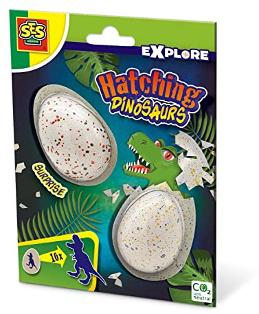 SES Creative | Dinosaurier-Eier zum Ausbrüten | Dinosaurier-Spielzeug, das im Wasser wächst | Lernaktivität für Kinder ab 5 Jahren | 2 Magische Eier | Originelle Dinosaurier-Geschenkidee