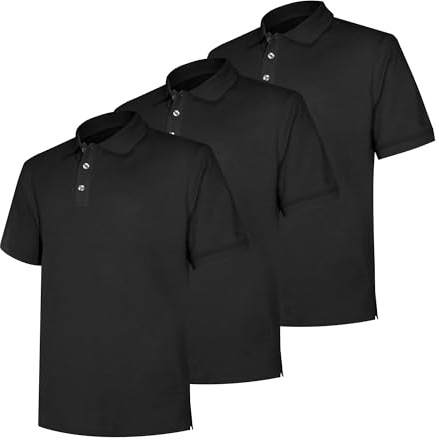 LiKing Pack Polo Camisa Hombre Manga Corta Cómodo Ropa Deportiva Para Golf Deporte Ocio Camiseta