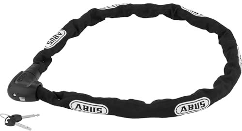 ABUS Kettenschloss Steel-O-Chain 9809K – Fahrradschloss mit XPlus Zylinder zum Schutz vor Manipulation – ABUS-Sicherheitslevel 12 – 9 mm stark – 140 cm lang – Schwarz