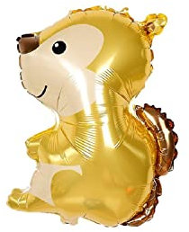 ZENZERO® - PALLONCINI per FESTA - Varie forme Animali - In Mylar per Elio o Aria - confezione da 1 pezzo di: (SCOIATTOLO)
