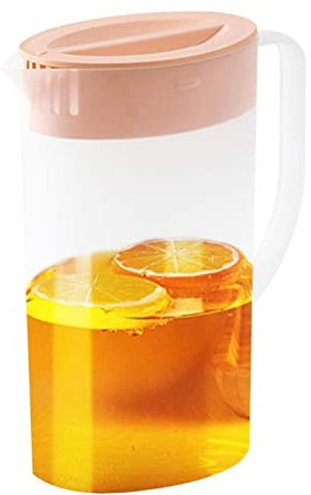 Moxeupon Saftkrug Mit Deckel - Kühlschrankkrüge Wasserkrug Saftkaraffe Hitzebeständig Transparent, Behälter Karaffe Für Alle Getränke