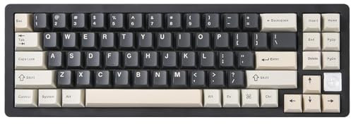 YUNZII AL71 68% tastiera meccanica, all-alluminio CNC, anello hot-swap, 2,4 GHz, tastiera wireless BT5.0/USB-C da gioco, NKRO RGB, per Win/Mac (nero, crystal white switch)