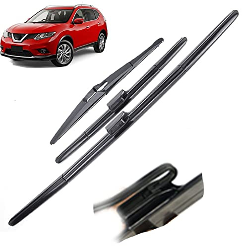Balais D'essuie-Glace De Pare-Brise De Voiture pour Nissan pour Rogue MK2 Ensemble De Vitres Avant Arrière De Voiture 2014 2015 2016 2017 2018 2019