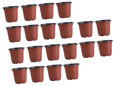 Milisten 70 Stück zweifarbiger Blumentopf Vintage blumentopf Vintage blumentöpfe Anzuchttöpfe aus Kunststoff Terrakotta-Kinderzimmer PP Blumentopf Kleiner Blumentopf Porös