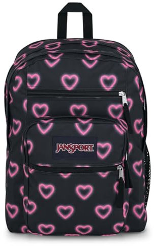 JANSPORT Big Student, Mochila Unisex adulto, Talla única, Negro (Happy Hearts Black)
