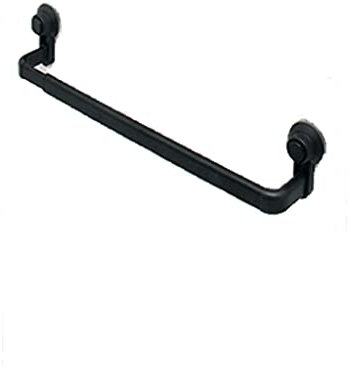 IWOMA Toallero de aleación de aluminio con ventosa para toallas de mano y toallero para baño y armario de cocina, barra telescópica de 52 a 82 cm, barra de toalla para baño, cocina, color negro