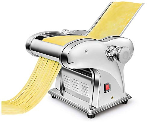Macchina Per Pasta Elettrica Automatica Professionale Commerciale, Macchina Per Spaghetti, Spessore Regolabile Multifunzionale In Acciaio Inossidabile 0,3-4 Mm Per Fettuccine, Lasagne, Tagliatelle