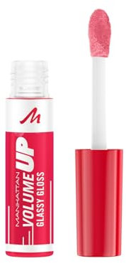 Manhattan Volume Up Glassy Gloss, hochglänzender Lipgloss mit feuchtigkeitsspendender Formel und Volumeneffekt, Fb. 600 Berry Glace
