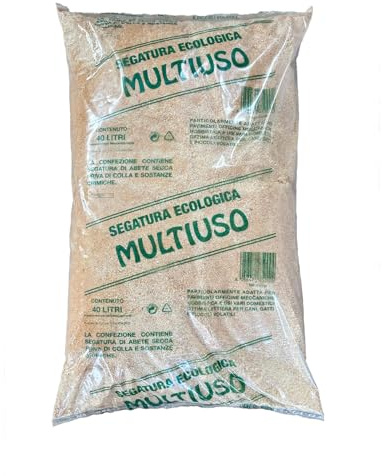 Serrín multiusos de abeto 100% ecológico sin pinturas, pegamentos ni productos químicos. 40 l