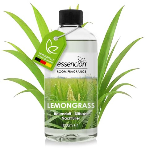 essencion Lemongras Raumduft Refill Flasche – 1000ml – In 14 verlockenden Düften erhältlich (Lemongras 1000ml Refill)