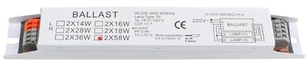 HASGTFM 1Pc T8 220-240V AC 2x58W Reattore elettronico ad Ampia Tensione Lampada Fluorescente Reattori(2x58W)