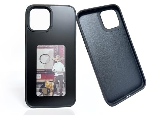 QSM E Ink Screen - Funda personalizada para iPhone 12 Pro Max con pantalla de tinta electrónica, fotos de bricolaje, para iPhone 12 Pro Max (6.7 pulgadas), carcasa de TPU, protección completa,