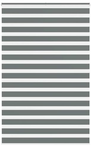 vidaXL Doppelrollo Dunkelgrau 145x200 cm Stoffbreite 140,9 cm Polyester