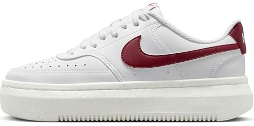 NIKE DZ5394-103 Court Vision Alta Donna, White/Team Red-Sail EU 37.5