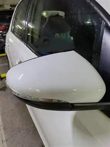 AJOHBM Rückspiegel Abdeckung Für VW für Golf MK6 6 VI GTI R20 Rückspiegel ersetzen rechts Links Autogehäuse Beste weiße Seitenspiegel-Abdeckkappe Auto Seitenspiegelabdeckung(rechte Seite)
