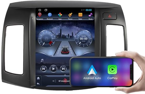 Android 15 Touchscreen Car Radio for Hyundai Elantra (2008) - 9.7 Multimedia DVD Player with GPS Navigation, Wireless CarPlay, FM Receiver, Bluetooth, 5G Wi-Fi, HiFi, SWC, DSP Mic, 8GB+256