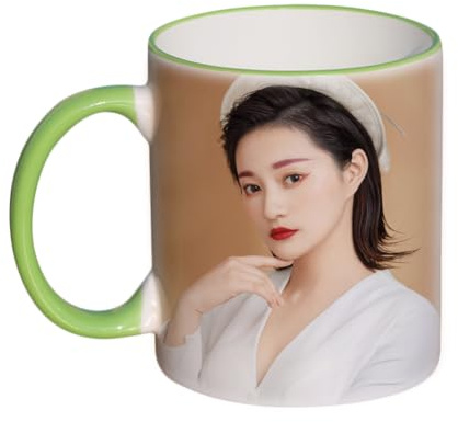 IBLUELOVER Tasse Magique Photo et Texte Tasse Personnalisé Mug Personnalisable à Couleur Changeante Tasses en Céramique Tasses à Thé Café Lait Personnalisée Cadeau Original Mug Blanc