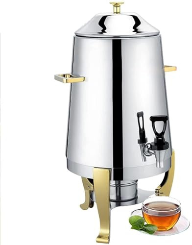 Kaffee-Heißwasserspender, Edelstahl-Heizkessel für Glühwein, Tee, Saft, Heißgetränke, ideal für Büro, Party, Café, Picknick, 0314 0315