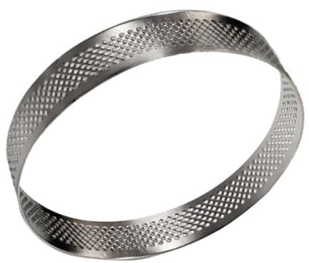 BIUDECO Anello Microforato per Torta Rotonda in Acciaio Inossidabile Pratico e Facile da Sformare, per Crostate e Mousse in Cucina Quotidiana