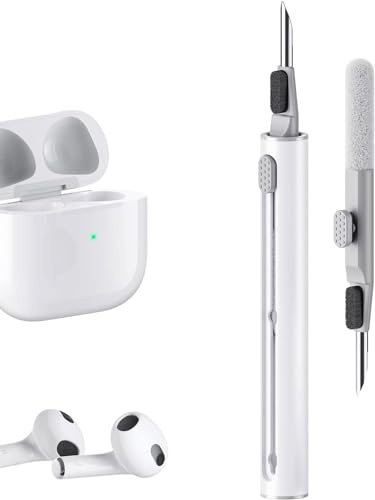 Reinigungssets für Airpods Pro 1 2 3 Multifunktions-Reinigungsstift weiche Bürste für Bluetooth-Kopfhörer Gehäuse Reinigungswerkzeuge für iPhone 16 15 Pro Max Lego Kameraobjektiv (weiß)