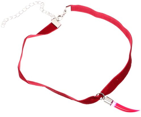 CLISPEED Blood Bottle Necklace Gothic Christmas Necklace Unique Neck Chain for Halloween Festive Neck Decoration for Women