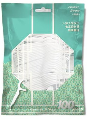 LUCKDANO Bâton de Fil Dentaire en Polymère – Nettoyant et -dents Portables pour une Hygiène Dentaire Efficace – Boîte de 50 Pièces – Idéal pour la Maison et les Voyages (WHITE #-2)