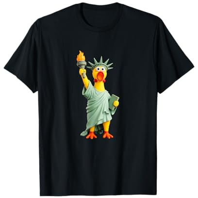 Funny New York City Statue of Liberty Yellow Rubber Duck T-Shirt