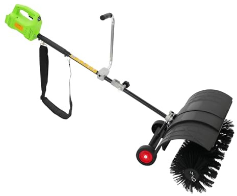 Aspiratore per foglie | soffiatore a mano | 2 in 1 soffiatore e spazzatrice manuale | 800-1300 W | 7000-9000 giri/min | funzionamento a batteria | larghezza spazzola 55 cm | per giardino e cortile |