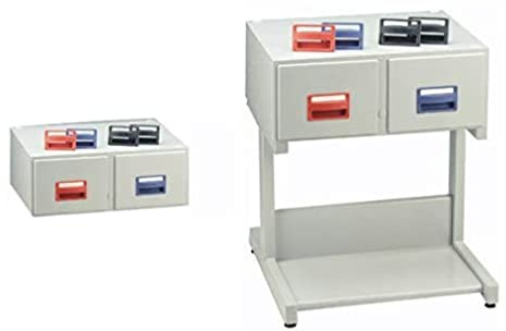REXEL 3313280 Karteikasten DIN A5 quer, 2 Schubladen, grau, 148 x 210