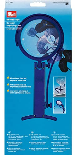 Prym Embroidery 611730 Magnifier Double 8 x 1 x 18 cm Plastic Blue