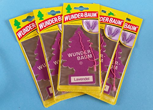 5 x original Wunderbaum Lufterfrischer (Lavendel)