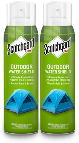 Scotchgard Heavy Duty Water Shield, Repels Water, Ideal For Outerwear, Tents, Backpacks, Canvas, Polyester And Nylon, 21 Ounces (2 Cans)