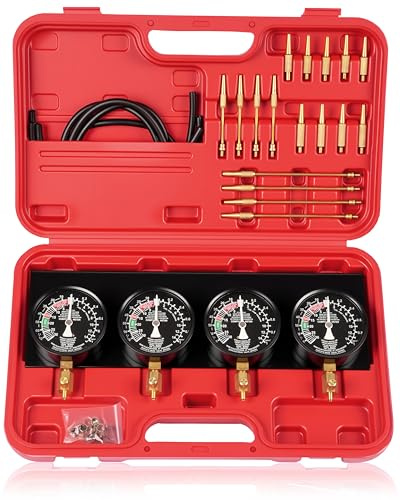 DAYUAN Synchrontester für 4 Vergaser Synchrontestgerät Vergaseruhren KFZ