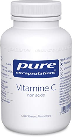 Pure Encapsulations - Vitamine C 1000 - Ascorbate de Magnésium, Ascorbate de Calcium & Ascorbate de Potassium - Aide au Fonctionnement Normal du Système Immunitaire - 90 Gélules