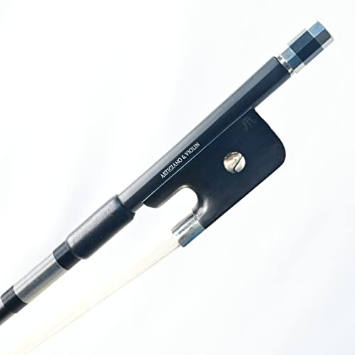 ARTIGIANO&VIOLIN Carbon Fiber Upright Bass Bow with White Hair French Style AW-105W