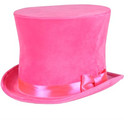 Thetru Velour Zylinder Flair mit Satinband – eleganter Hut für Kostüme, Karneval & Events – für Damen und Herren