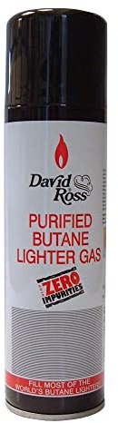 Gas Universale David Ross Butano per Ricarica Accendini 90 ml Box da 12 Bombolette