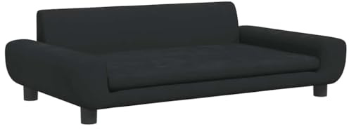 vidaXL Hundebett Schwarz 100x54x33 cm Samt