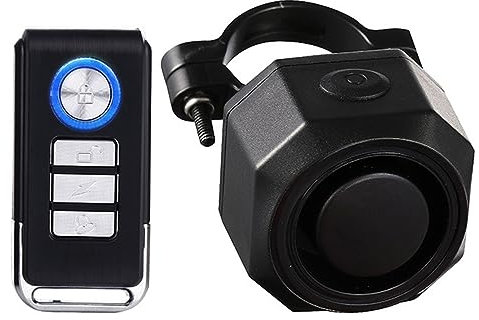 Meichoon Bike Alarm Rechargeable Wireless Vibration Motion Sensor Waterproof with Remote Control Anti-Theft Burglar System 110dB for Bicycle Motorcycle Scooter Vehicle Trailer Car