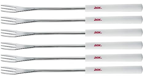 Käsefondue Gabeln 6er Set Basic Käsefondue Gabel Weiß Spring