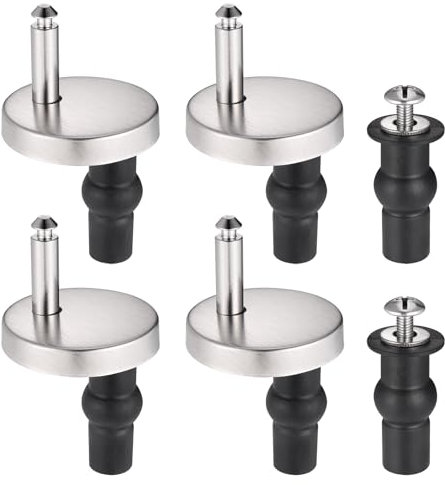 Zocipro 6 Stück WC Sitz Befestigung,Schrauben für Toilettensitz,Scharnier für Toilettendeckel Befestigung Edelstahl,Blindloch Befestigungen Scharniere für Toilettensitze,Toilettensitz Befestigungsset