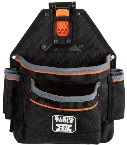 Klein Tools MODbox Open Tool Pouch, Electrician Pouch, Quickly Attach and Release from Tool Belts and MODBox Rail System