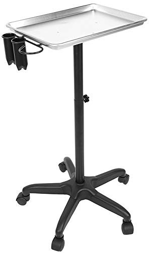 Salon Tray, Adjustable Height Salon Tray on Wheels, Holds Dryers and Electric Hairpins Salon Rolling Tray, Durable Hairstylist Tray