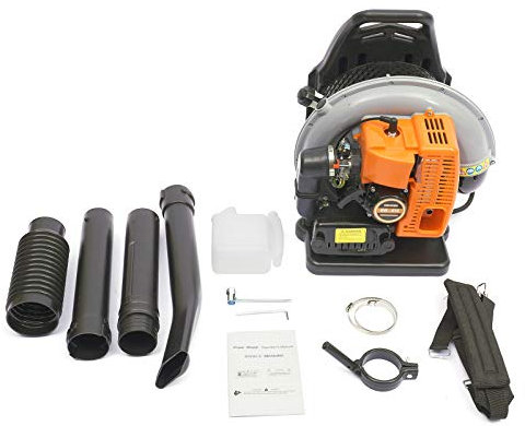 Begoniape 3,6PS Benzin Laubsauger Rückenlaubbläser Gasbetrieben Gartenbläser Multifunktion 63cc Benzinmotor Laubbläser 1.8L Kraftstofftank 0.3m³/s Luftmenge