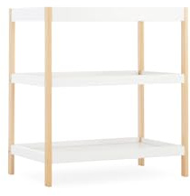 CuddleCo Nola Baby Changing Table - White Baby Changing Unit with 2 Large Shelves, Open Storage Space, Sustainable, Raised Sides for Safety, Suitable for Children Up to 11kg