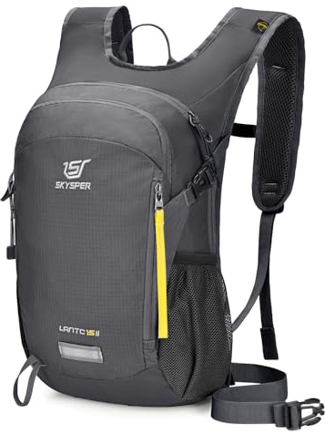 SKYSPER Rucksack Herren 15L Wanderrucksack mit Rückenbelüftung Tagesrucksack Travel Daypack Camping Wandern